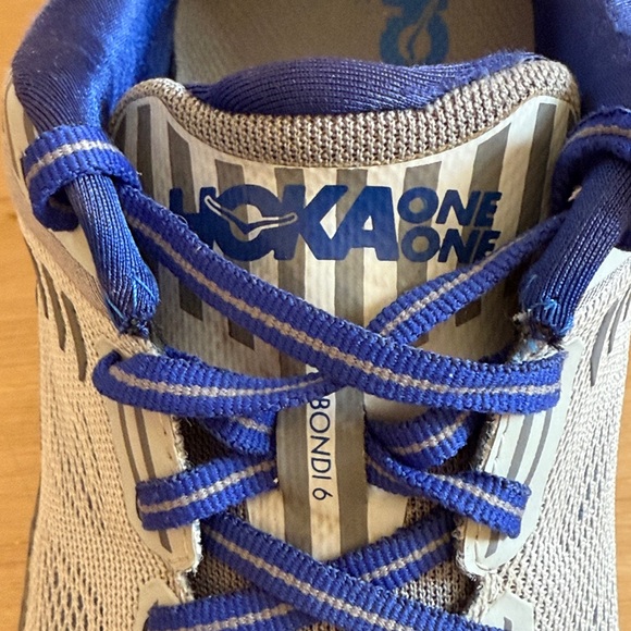 HOKA MEN’S BONDI ROAD RUNNING WALKING TRAINING ATHLETIC SHOES SIZE 9.5 GRAY BLUE main image 10